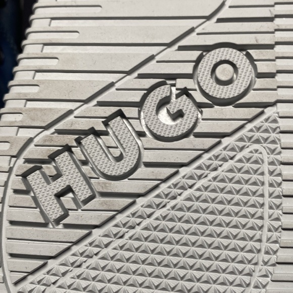 NWOB HUGO Sneakers Size 7 / 37 Killian Hilto High Tops Blue Grey Watercolor - Picture 11 of 12